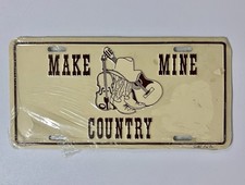Vintage Country Music License Plate Nashville Cowboy Boots Guitar Mc Art Co