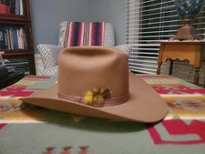 SABAS, Scottsdale VTG Resistol Las Vegas 3X Beaver Cowboy Hat 7 1/8 TANBARK EXC!