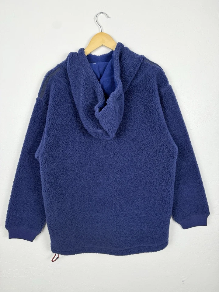 Pullover polar Helly Hanson Sherpa sudadera con capucha de gran tamaño para hombre pequeño azul deletreado Foto 2 de 4