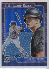 2021 Donruss Optic Diamond Kings Blue Pandora Prizm 43/99 Mike Yastrzemski 19am