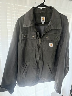 Vintage Carhartt Workwear Jacket Men' Medium Flint Chore Grey - Great Condition!