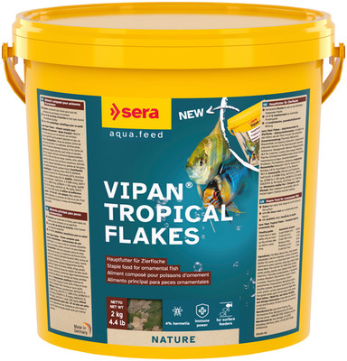 Sera Vipan Flakes | Flockenfutter | Hauptfutter für alle Zierfische Aquarium