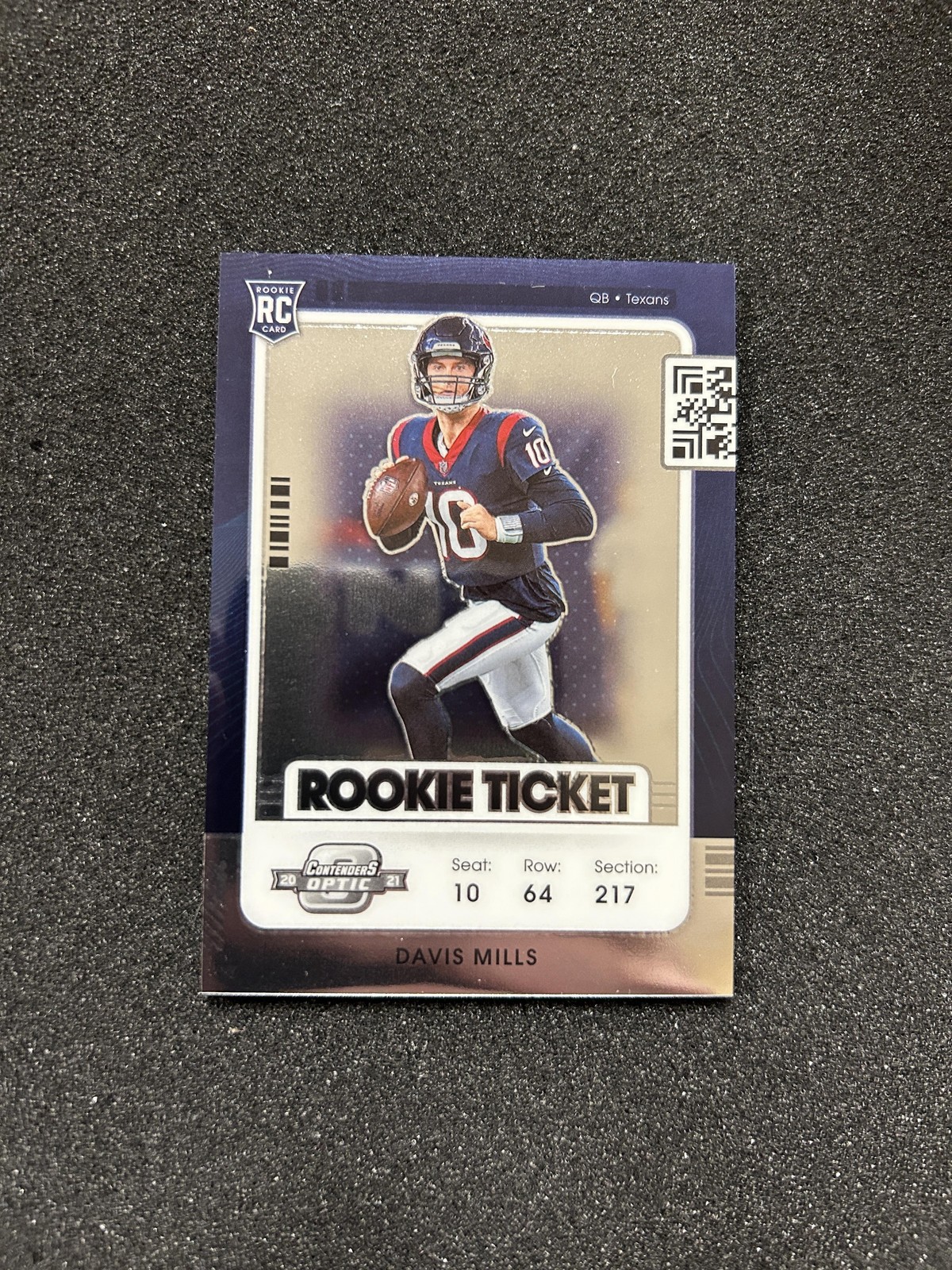 2021 Panini Contenders Optic Davis Mills #62 Rookie Houston Texans