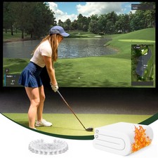 Aerixtron Fireproof Golf Simulator Impact Screen, 3D Air 9.8 x 13 ft, White