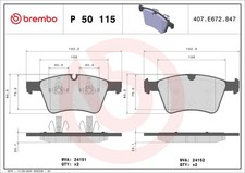 BREMBO Bremsbelagsatz Scheibenbremse PRIME P 50 115 für MERCEDES GL X164 KLASSE BREMBO Bremsbelagsatz Scheibenbremse PRIME P 50 115 für MERCEDES GL X164 KLASSE