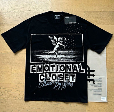 Mixed Emotion Men's L Black Made By Scars Double-Sided Graphic Crew Neck Tee