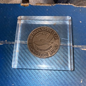 Vintage Bethany College Lindsborg KS Souvenir 100th Anniversary Paperweight