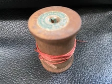 Vintage Antique Wooden Thread Spool Guide Wind