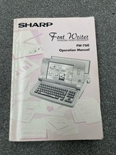 Sharp FW-760 manual fontwriter