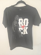 WWE The Rock Brahma Bull Red Logo Dwayne Johnson Wrestling Black M T-Shirt 2013