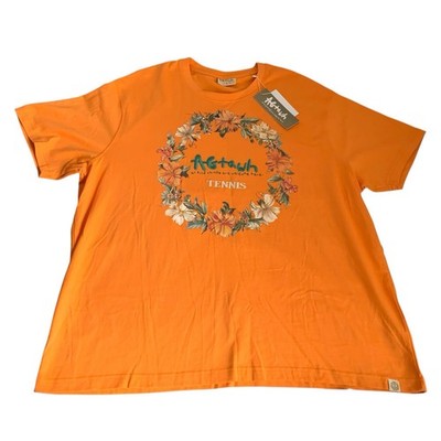 AGTAWH Tennis T-Shirt Size XXL 100% Cotton Graphic Print Tee Sports Love Floral