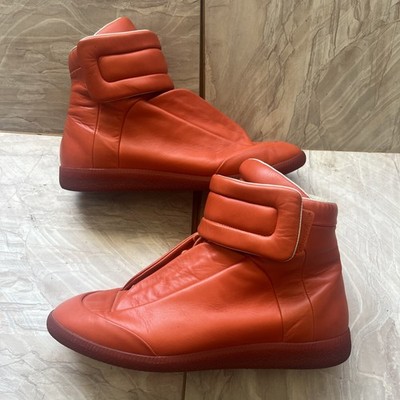Maison Margiela Future High Orange Leather size 44 (US11) made in Italy