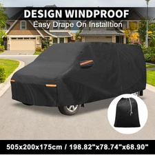 Car Cover W/ Left Side Door Zipper 210D-PU for Ford Transit