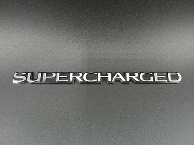Vintage OEM Supercharged Chrome Metal Emblem Badge 2560287 Genuine Trim Nameplat