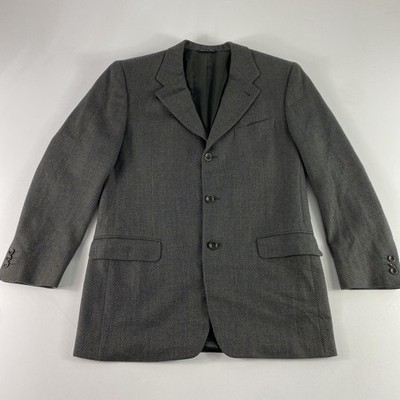 Canali Proposta Sport Coat Blazer Mens 42R Gray Blue Pure Wool Jacket Made Italy