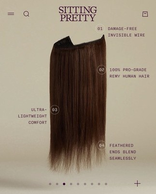 Sitting Pretty Halo Hair Extensions Espresso Brown Blend #2/4 12 Inch Medium