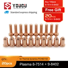 YOUCU 20pcs 9-8402 8-7514 50/60A Electrode Nozzle For PCH62/102 Thermal Dynamics