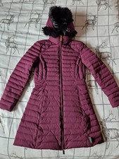 Hunter Womens Long Down Coat In Mulberry Size Small Worn Twice Cost 260
