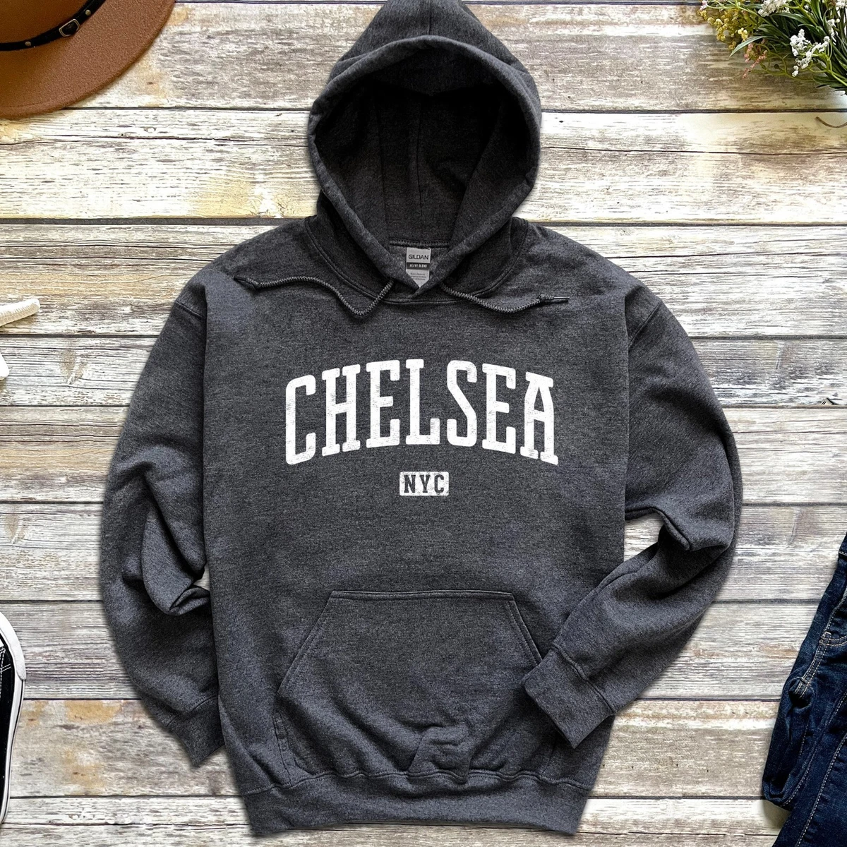 Chelsea Hoodie Chelsea New York City Vintage Pullover Hoodie eBay