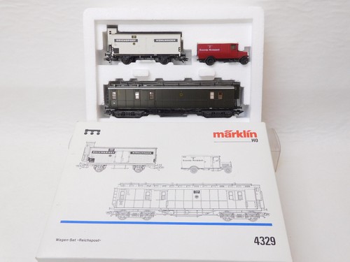 MES-53296	Märklin 4329 H0 Wagen-Set Reichspost K-NEM sehr guter Zustand, | Zustand: Gebraucht
