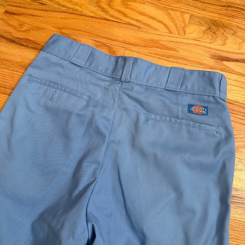 VTG Dickies 874 Work Pants Mens 32x32 Blue Straight Leg Poly-Cotton Talon USA - Picture 5 of 8