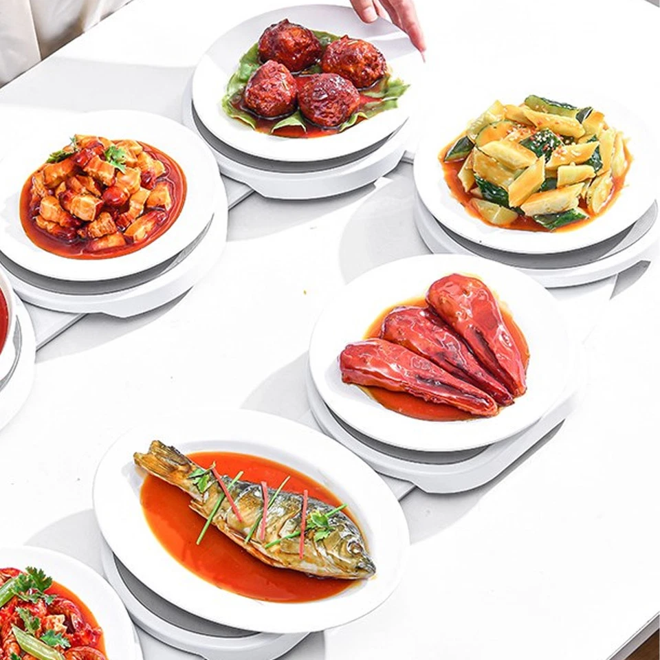 Esstisch-Drehteller Esstisch Drehbares Essenstablett Einzigartig Für Party - Bild 4 von 4