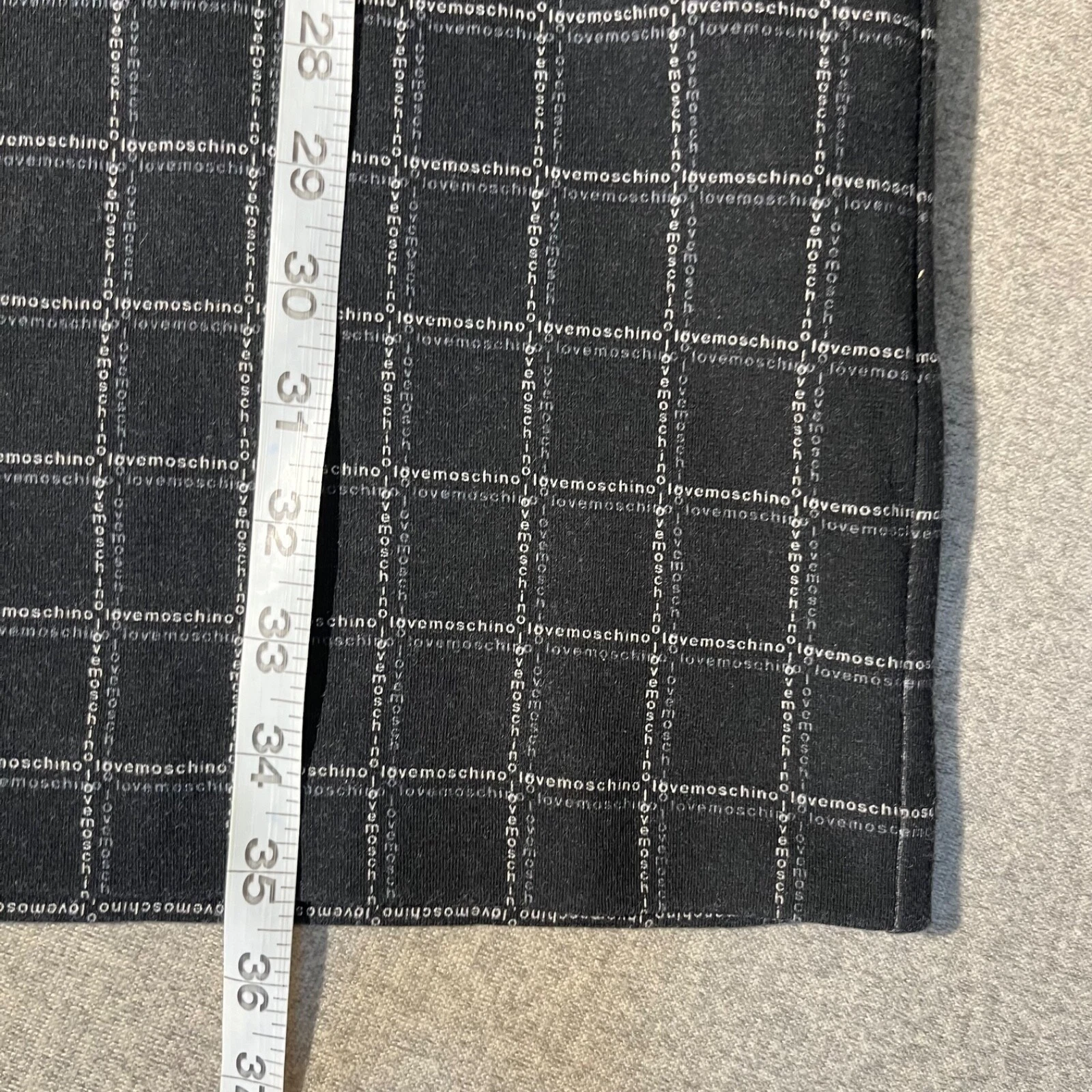 Love Moschino abito donna taglia 10 nero cambio finestra quadri corto casual