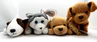 **LOT OF 4** VTG Rare Ty Beanie Babies Dogs Nanook Bruno Tuffy Spunky