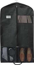 43-Inch Heavy Duty Garment Bag w/Pocket for Dresses, 43-Inch Long w/ Pocket