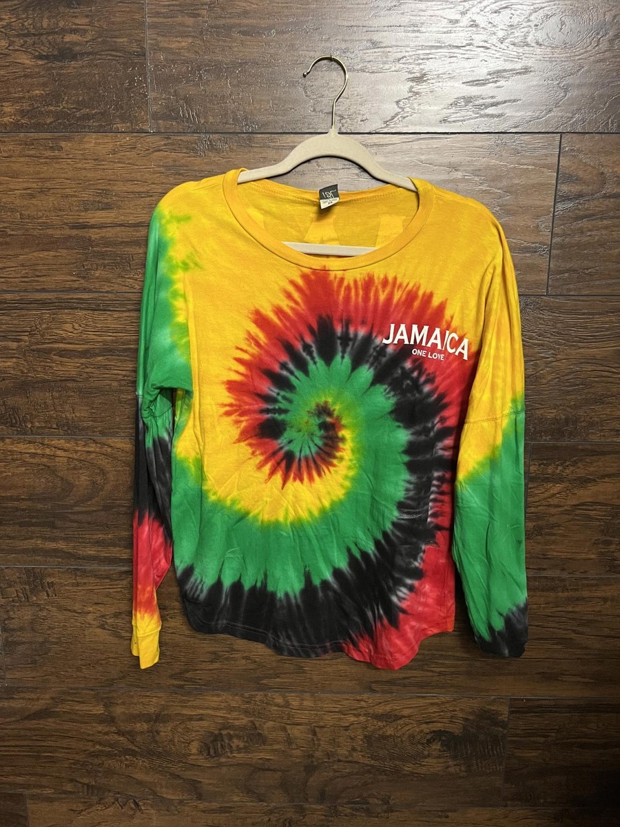 Jamaica One Love Spirity Jersey Long Sleeve - Rasta Tie Dye | eBay