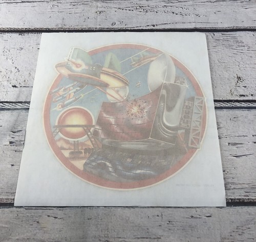Vintage " Battle For Saturn" Bügelbild Transfer für T-Shirt -1979 selten vollfarbig
