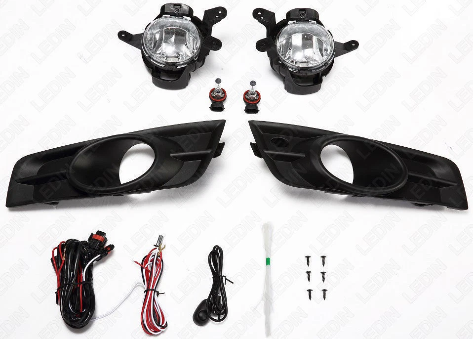 Conjunto de luz antiniebla lente transparente para Chevrolet Cruze 2011-2014 con bisel de bombilla de interruptor Foto 3 de 4