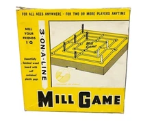 Vintage Mill Game 3 On A Line Board Game Wm F. Drueke & Sons Michigan 196o’s