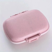 Reise-Pillen-Aufbewahrungsbox, Tragbare Kleine Pillendose Mit 8 FäChern, Rosa