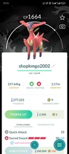 Pokémon Tra de Go --- Shiny Virizion Background GoTour Black - trade 1mill dust