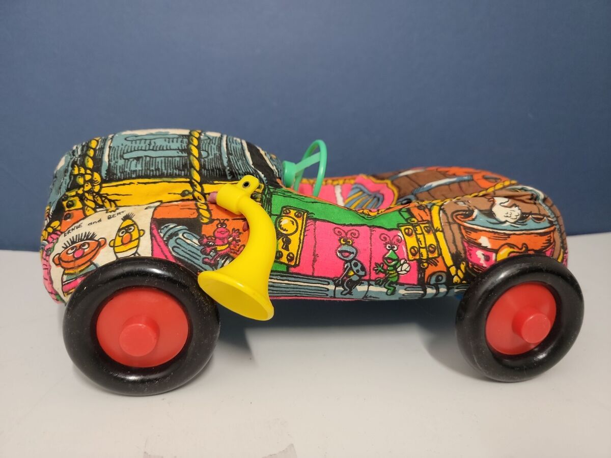Sesame Street Big Bird Car Vintage Knickerbocker Cloth Rare Sesame Street Big Bird Car Vintage Knickerbocker Cloth Rare