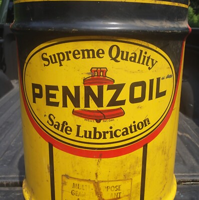 PENNZOILドラム缶 PENNZOIL USA LUBRICATION 120 LB OIL GAS DRUM BARREL CAN TRASH