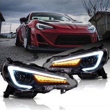 VLAND Led Headlights W/Sequential DRL Lamp For Toyota 86 GT86 Subaru BRZ 2012-20