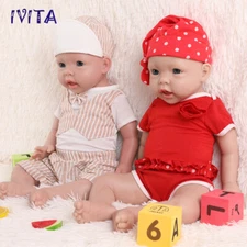 IVITA 20'' Boy|Girl Silicone Doll Reborn Baby Lifelike Newborn Doll Xmas Gift