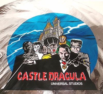 CASTLE DRACULA mylar balloon LOT OF 3 UNIVERSAL STUDIOS MONSTER SOUVENIR 1980
