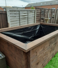 44mm Tanalised Log wooden Raised Aquarium Mini Fish/Koi Pond  100x100x69cm deep