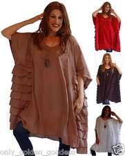 pick color caftan tunic poncho over size OSFA rayon chiffonM L XL 1X 2X 3X 4X 5x