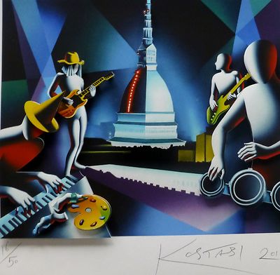 MARK KOSTABI Music Command performance 3D HAND SIGNED Graffiti URBAN ART