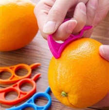 5Pcs Plastic Orange Peeler Tools Citrus Fruit Peel Cutter Easy Random Color