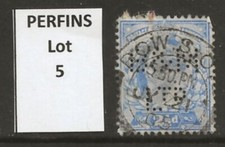 GB PERFIN - Lot 5 - KEVII 2.5d ultramarine "B & M LTD" - fair condition