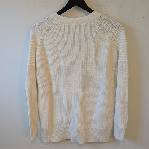 J. Crew 2023 Women's V-Neck Cotton-Blend Cashmere Ribbed Cardigan Sweater XS - Picture 3 of 6
