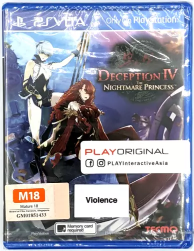 Deception IV Nightmare Princess 4 PS Vita BRAND NEW SEALED FREE SHIPPING