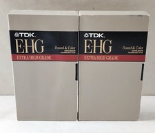 Lot of 2 TDK E-HG Extra High Grade T-120 Video Cassette Tapes EHG