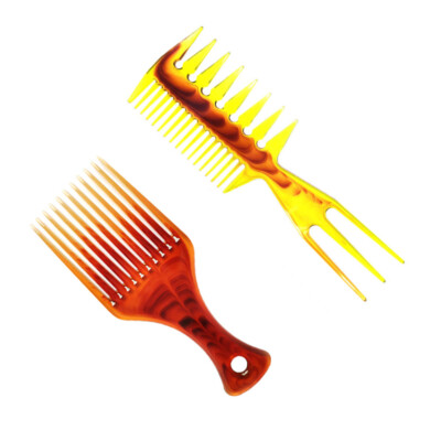 2PCS Oil Hairstyle Comb Slicked-back Hairstyle Comb Man Hair Styling Comb