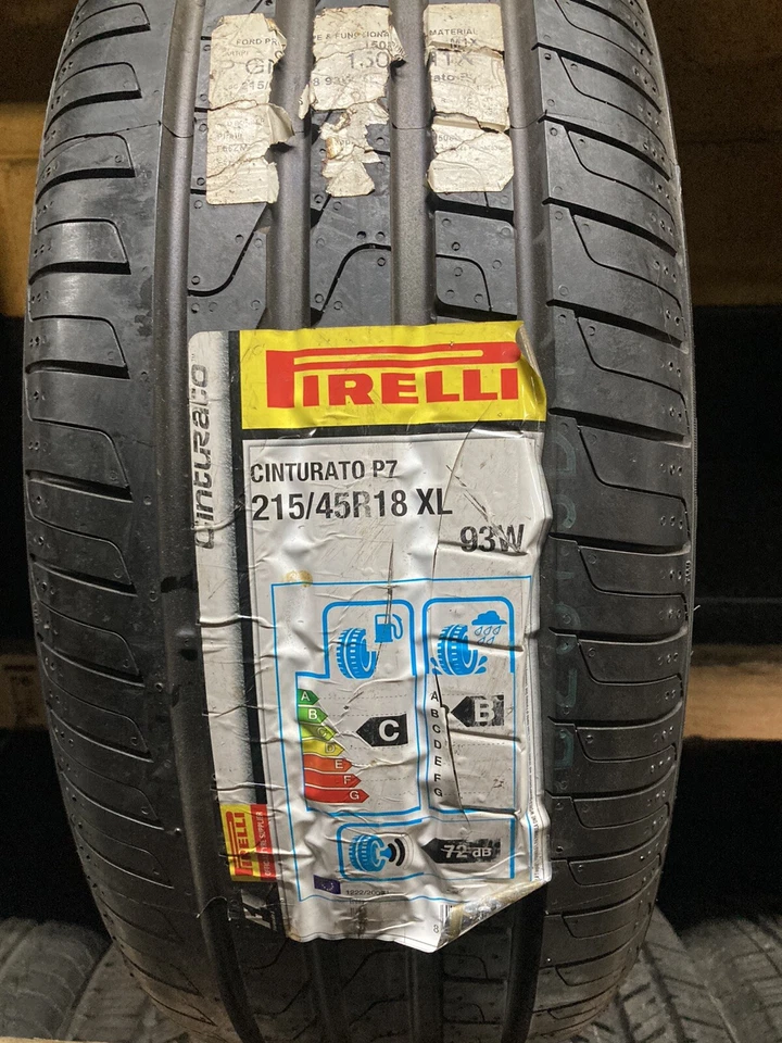 (1) NEW Pirelli Cinturato P7 Tire 215/45R18 93W XL (DOT 4915) 215 45 18 - Image 2 of 4